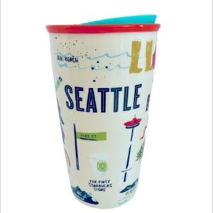 Starbucks SEATTLE Traveler Ceramic Tumbler 12oz